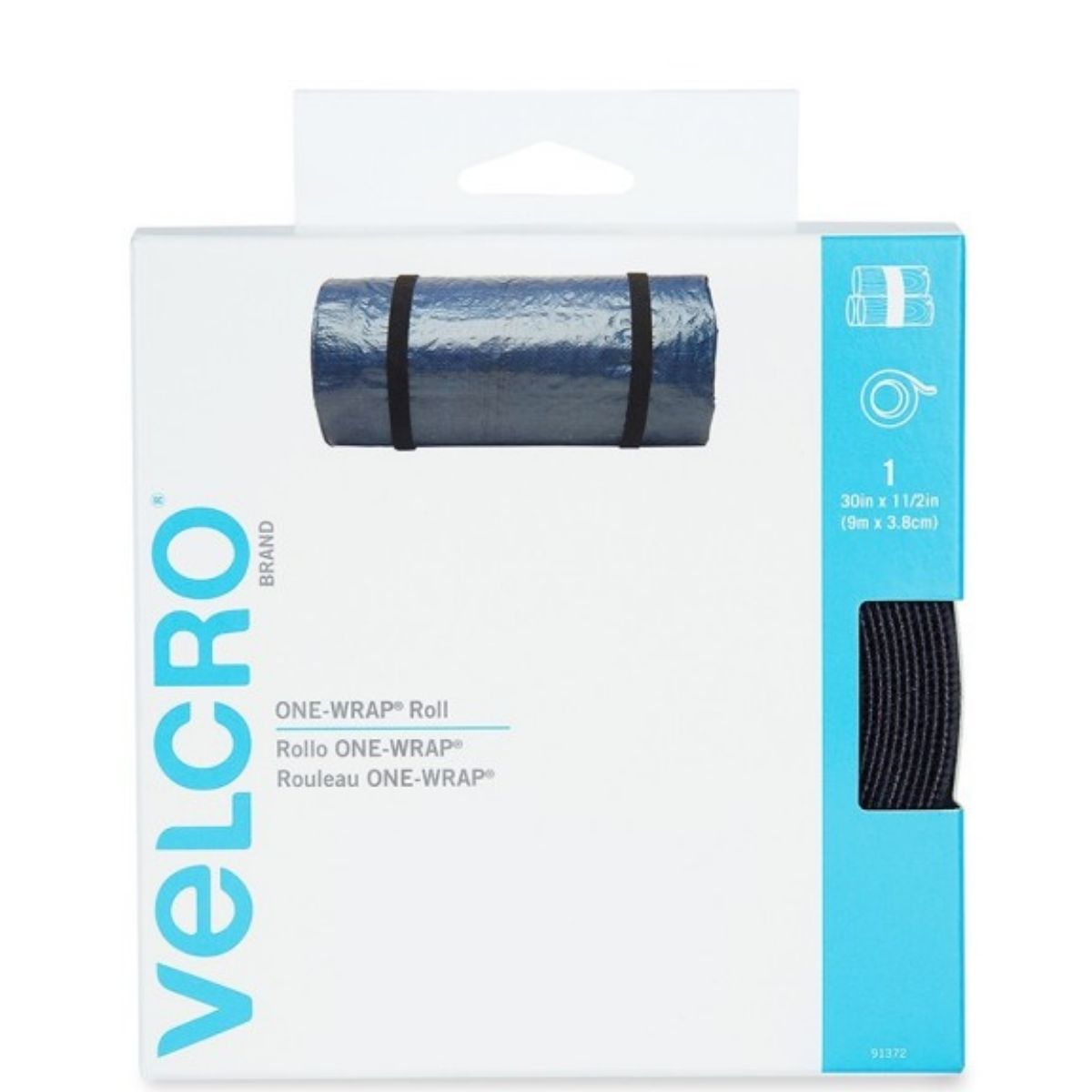 9m Correa ajustable Multiusos VELCRO® One-Wrap® Negro - MarchanteMX