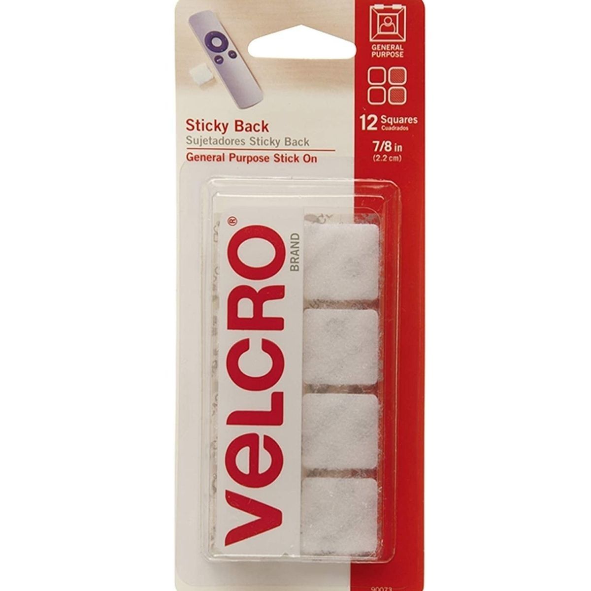 12 Pack Cuadros Adheribles VELCRO® Sujetador organizador Blanco - MarchanteMX