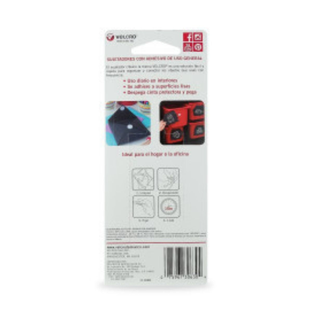 14 piezas Círculos y Cuadros Adheribles VELCRO® Sticky Back Negros - MarchanteMX