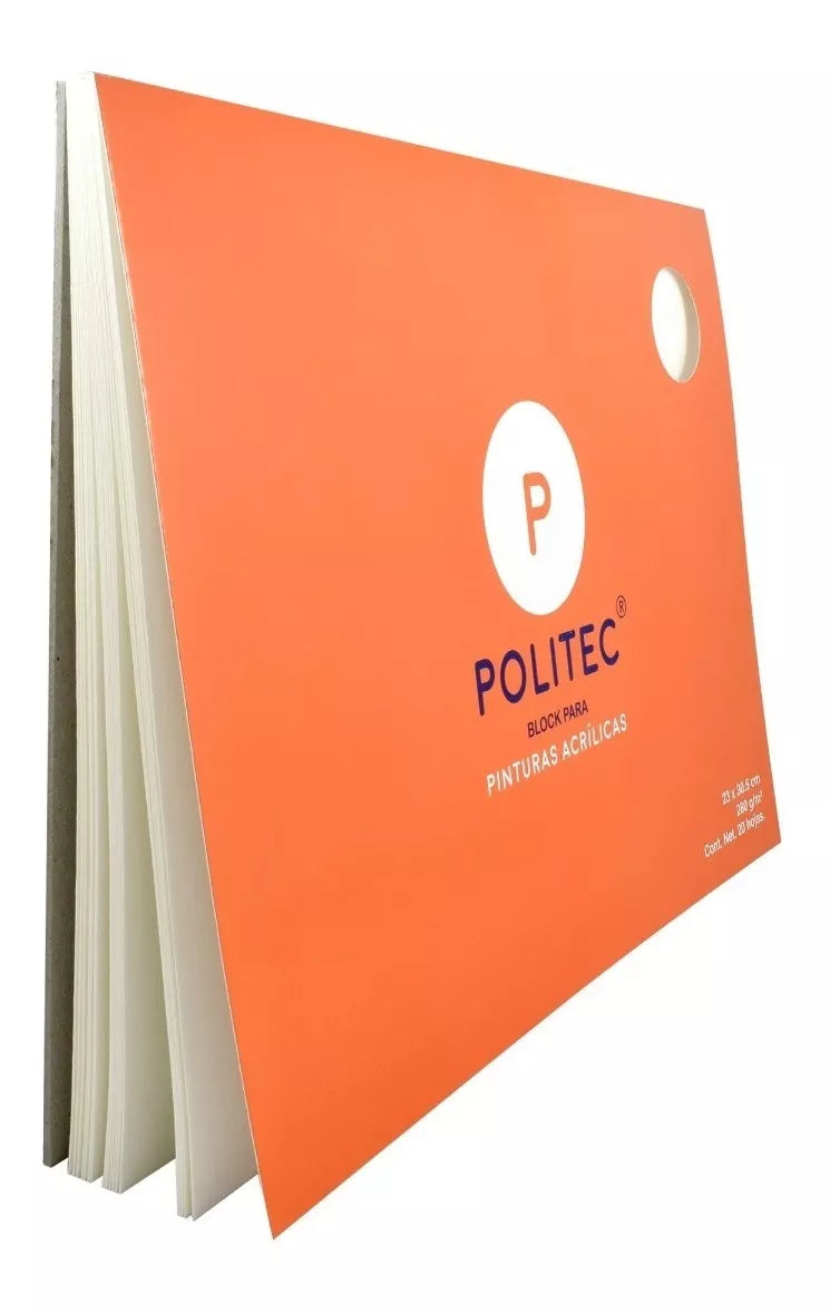 Block Para Pintura Acrílica Politec 23 X 30.5 Cms 20 Hojas