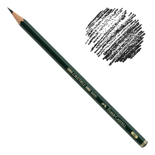 Lápices De Grafito Castell 9000 Faber Castell Estuche 6 Pz - MarchanteMX