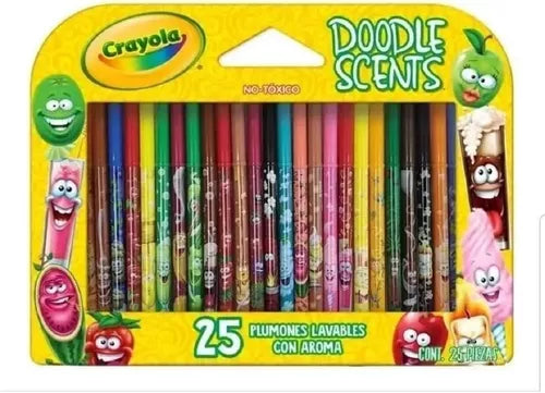 Plumones Lavables Con Aroma Crayola Doodle Scents 25 Piezas - MarchanteMX