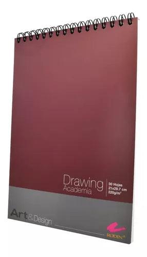 Album Block Drawing Academia Rodin 21 X 29.7 Cms 30 Hojas