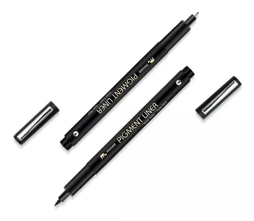 Kit Estilógrafo Profesional Negro Puntas Diferentes 12 Pzs