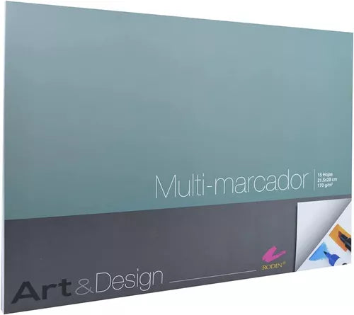 Block Multi Marcador Rodin 21.5 X 28 Cms 170 Gramos 15 Hojas