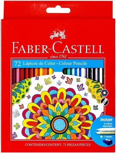 Lápices De Colores Faber Castell Profesional Hexagonal 72 Pz - MarchanteMX