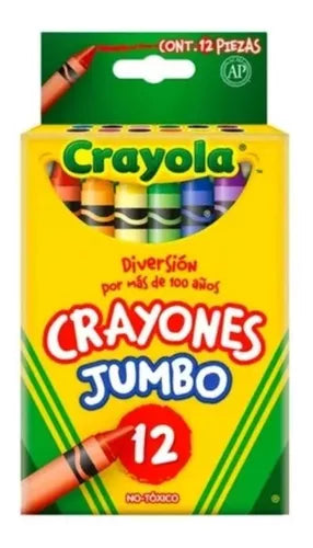 Crayones Crayola Jumbo Estuche Con 12 Colores Diferentes - MarchanteMX