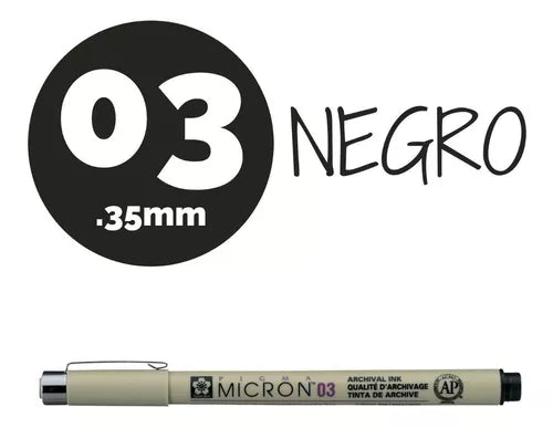 Estilógrafo Pigma Micron Sakura Tamaños Y Colores A Elegir