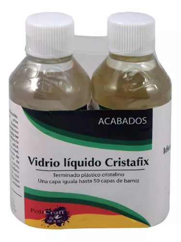 Barniz Vidrio Líquido Cristafix Resina Poliéster Cristal 230