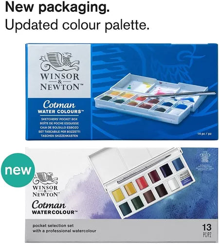 Acuarelas Winsor & Newton Cotman Estuche Portátil 12 Colores