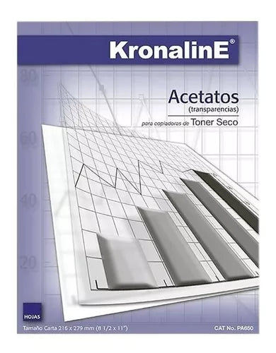 Acetato Copiadora Toner Seco Kronaline Carta Pa650 100 Hojas