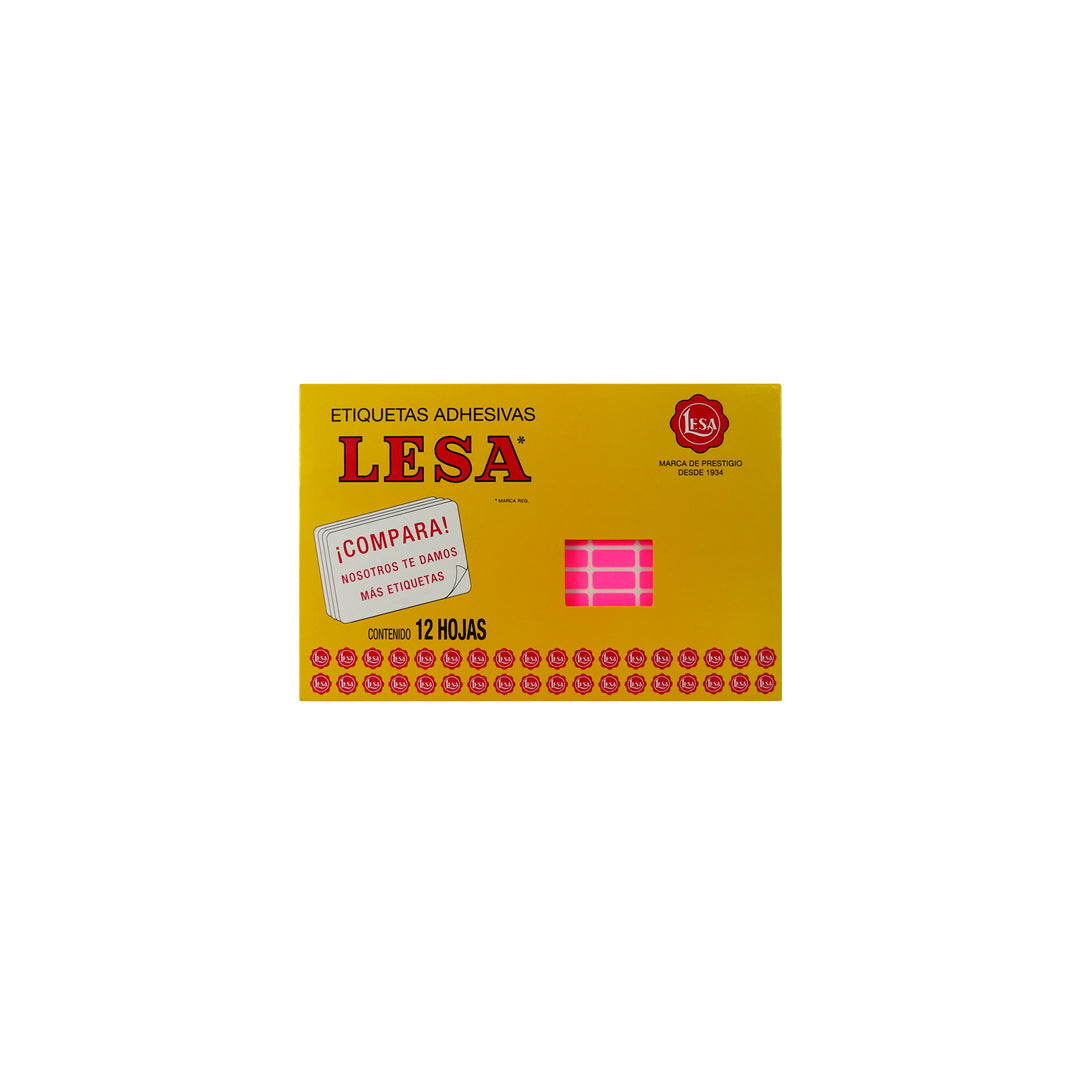 Etiqueta lesa grande.fluorescente del numero 4 rosa