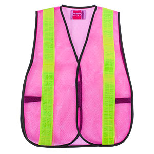 CHALECO DE MALLA (ROSA) DE SEGURIDAD CON BANDA REFLEJANTE UNITALLA DOGOTULS JY3003