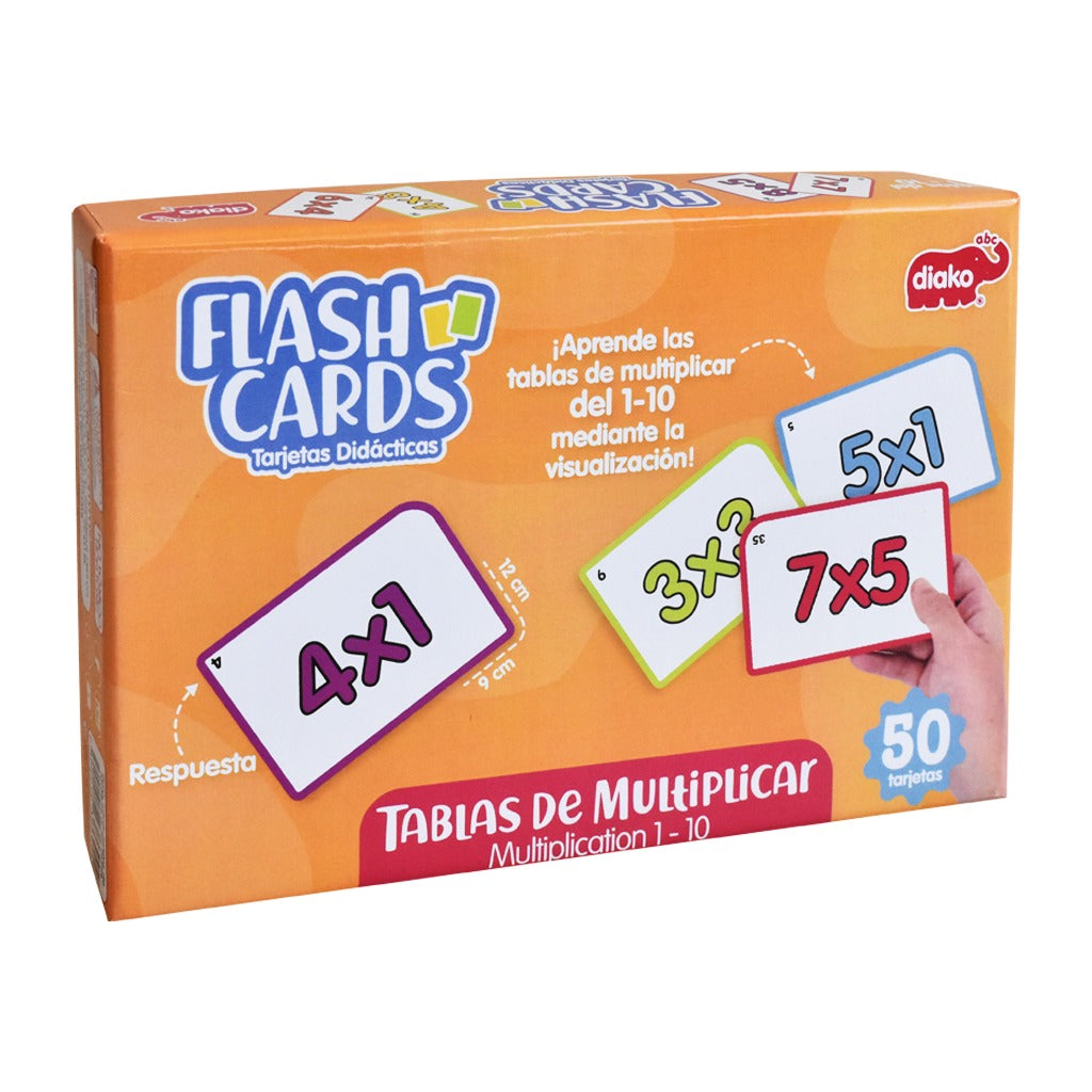 FLASH CARDS TABLAS DE MULTIPLICAR