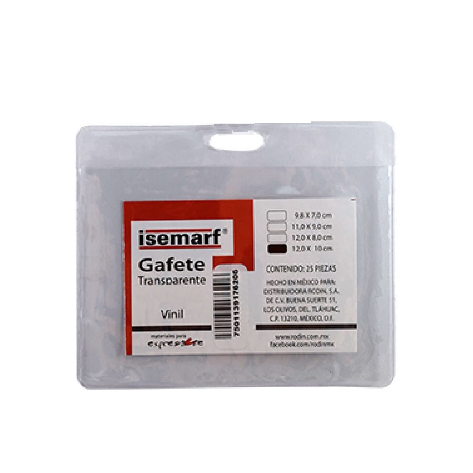 OUTLET - Gafete transparente sin broche