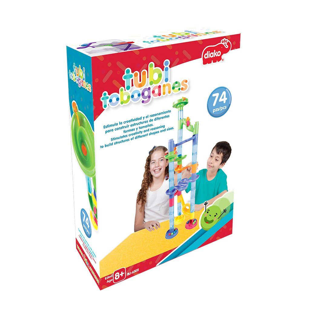 Juguete Didáctico Biyú Tubitobogán Transparente 74 Piezas - MarchanteMX