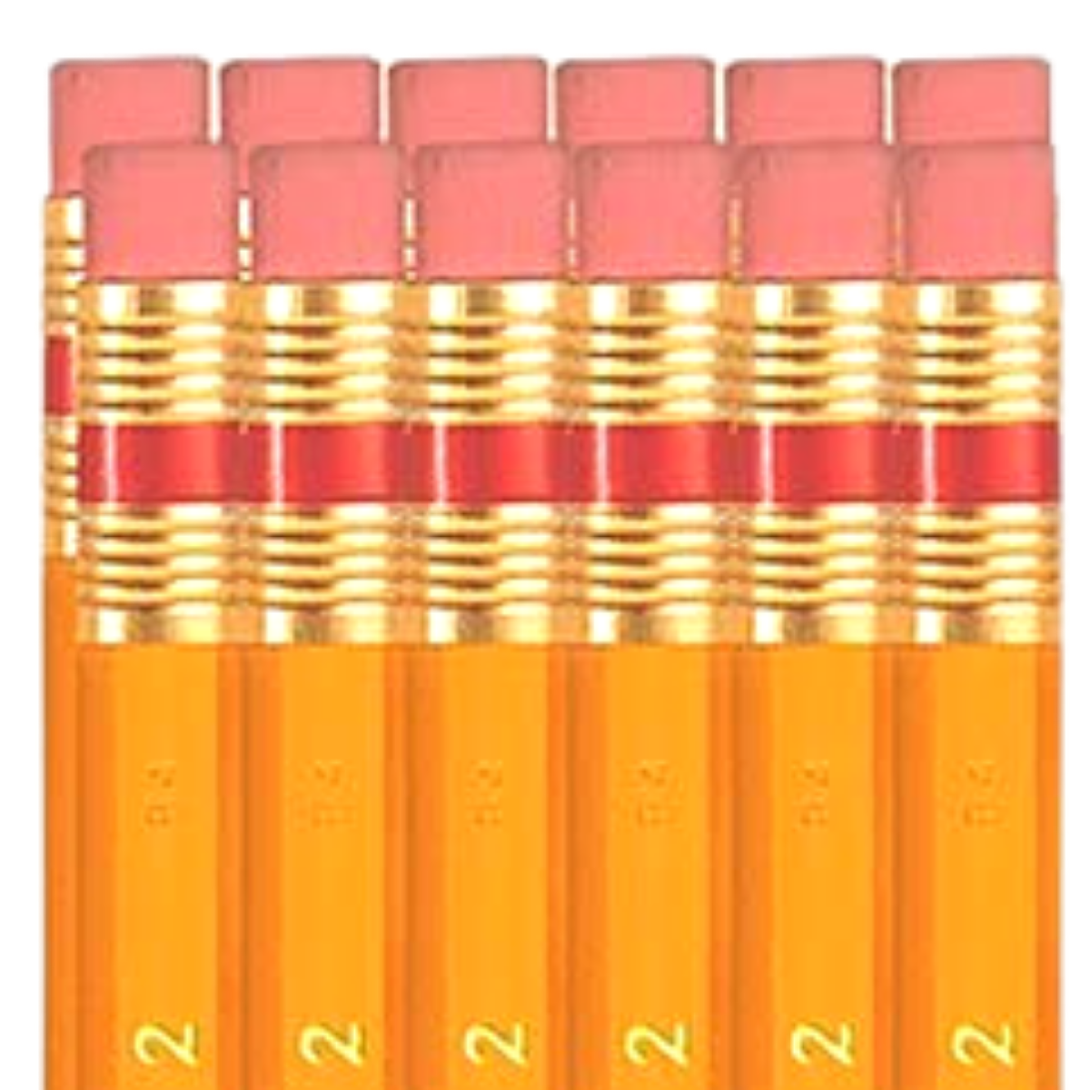 Lápiz de grafito #2 Mirado hexagonal 8 piezas - MarchanteMX