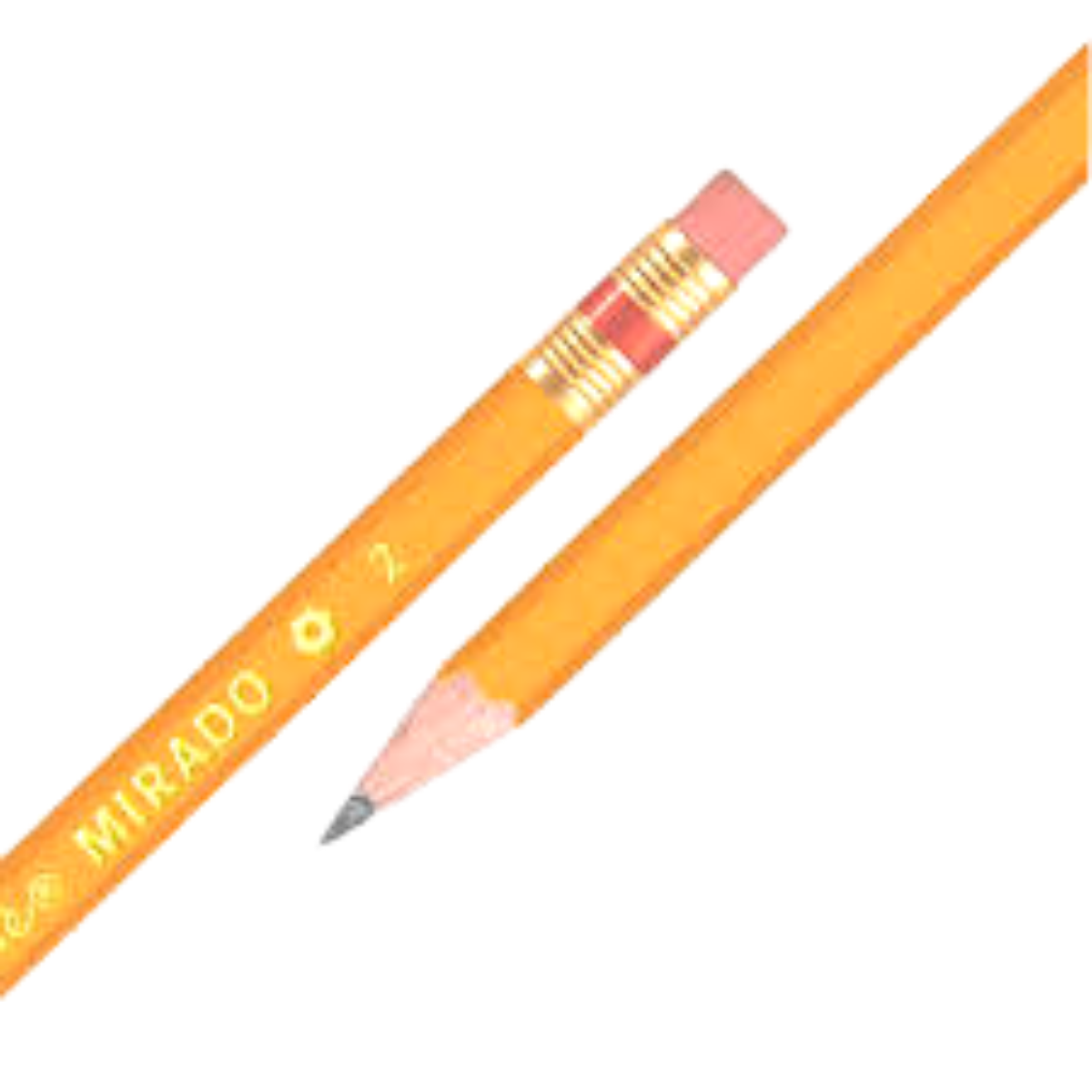 Lápiz de grafito #2 Mirado hexagonal 8 piezas - MarchanteMX