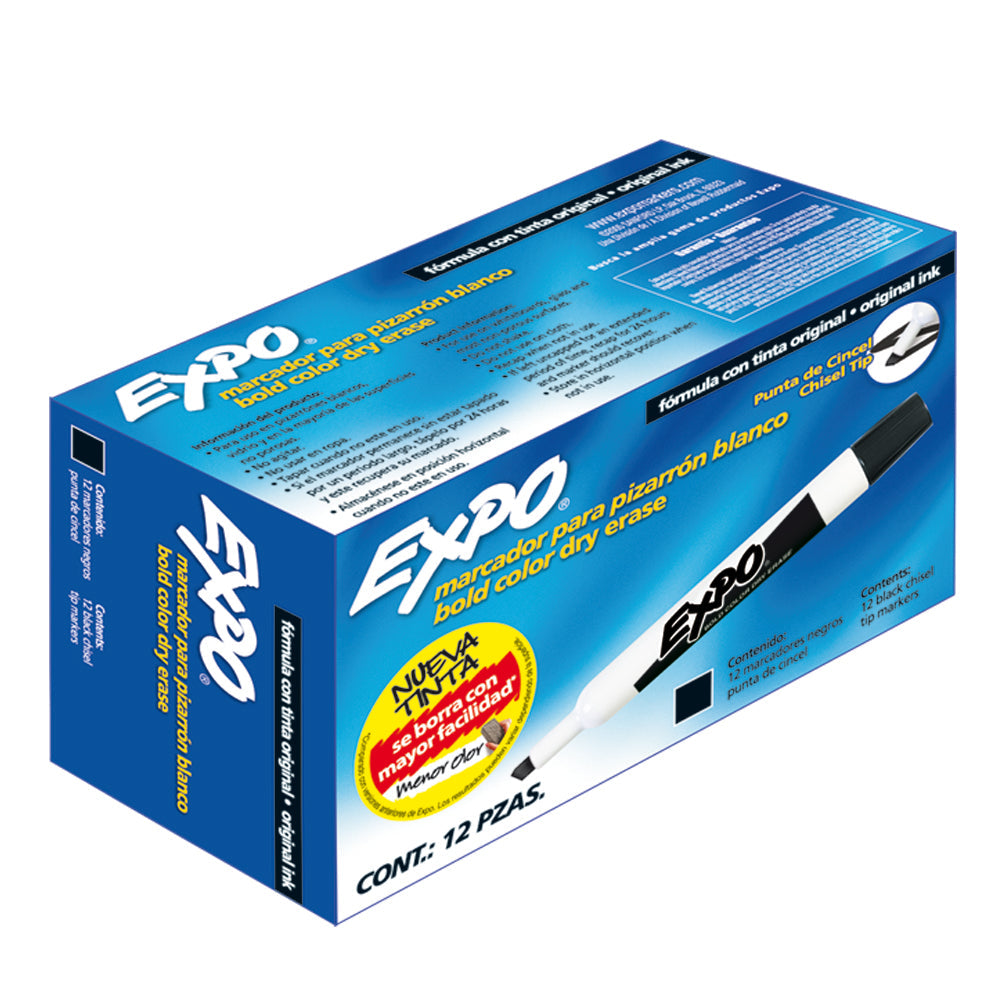 Marcador para pintarrón expo con 12 piezas