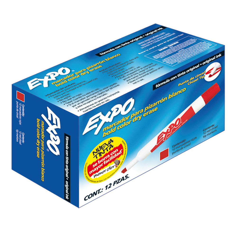 Marcador para pintarrón expo con 12 piezas