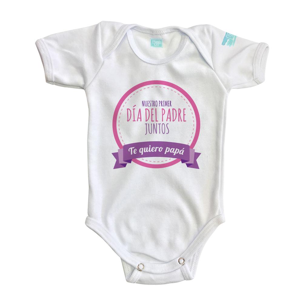 Pañalero Nuestro Primer Día del Padre Círculo Diseño Rosa - MarchanteMX
