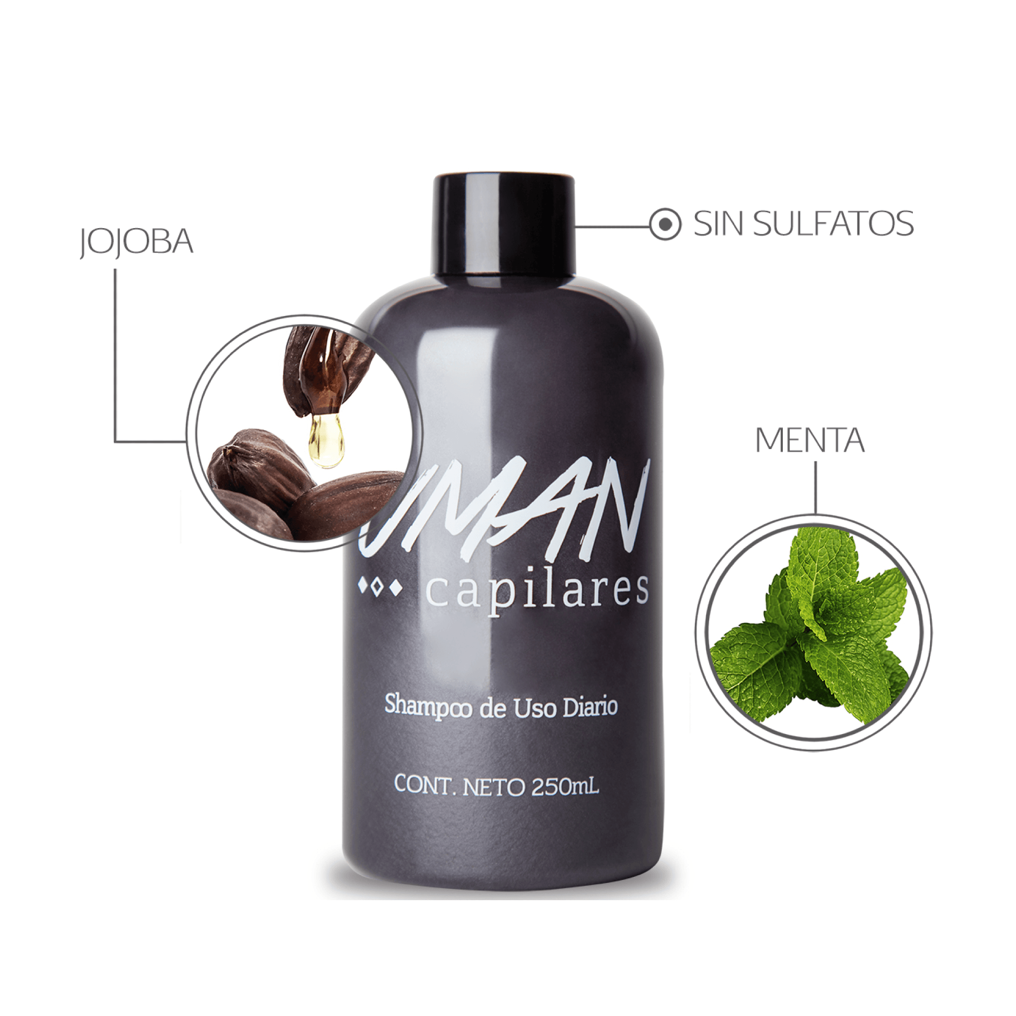 Shampoo de Uso Diario Capilar para Mujer de 250ml - MarchanteMX