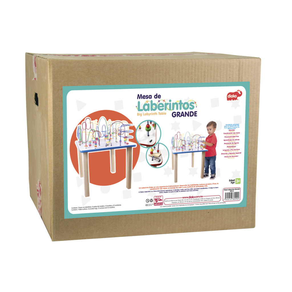 Mesa De Laberintos Gigante Color Multicolor