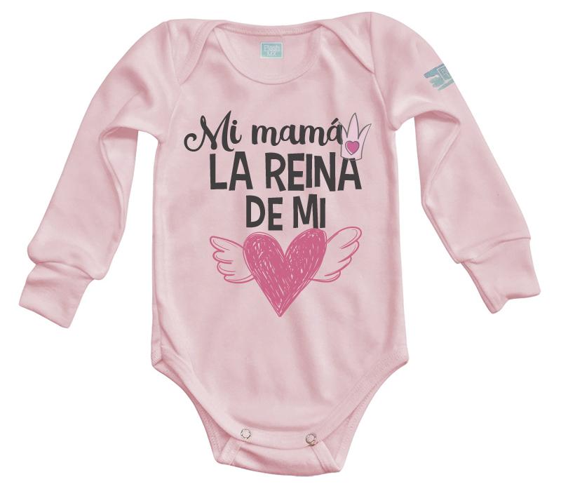 Body Bebé La Reina de Mi corazón (rosa) - MarchanteMX