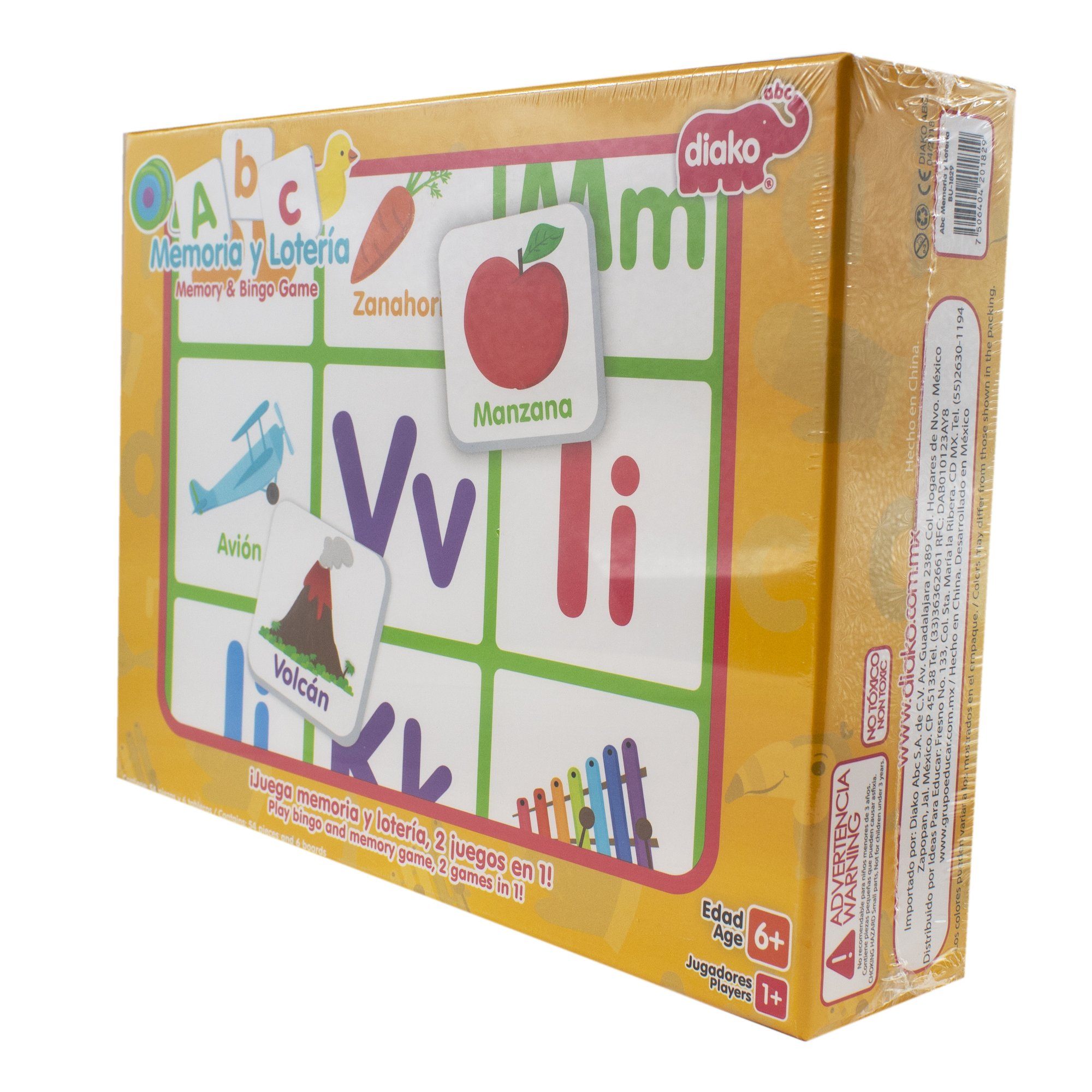 Juego De Memoria Y Lotería Diako Didáctico Niña Niños - MarchanteMX
