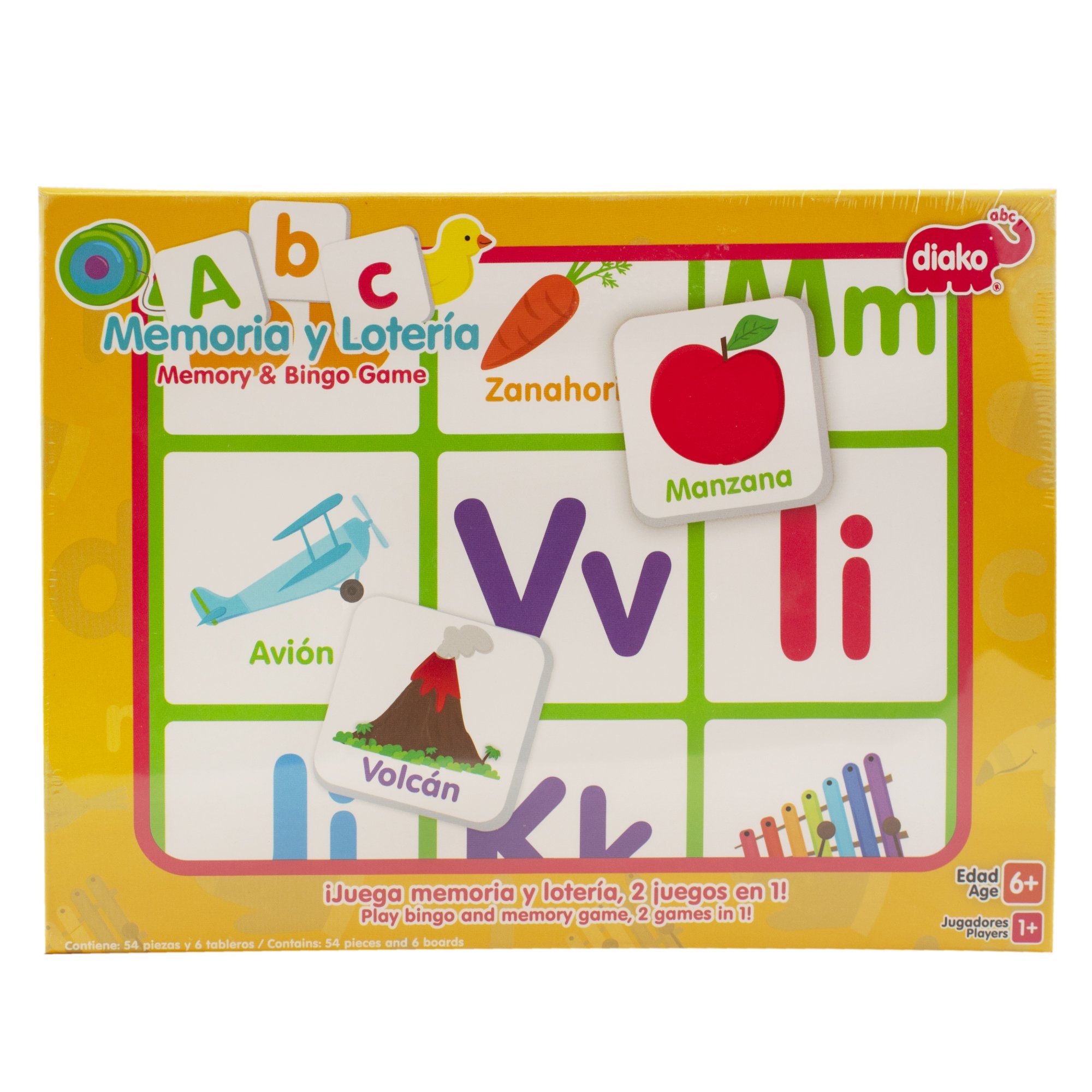 Juego De Memoria Y Lotería Diako Didáctico Niña Niños - MarchanteMX