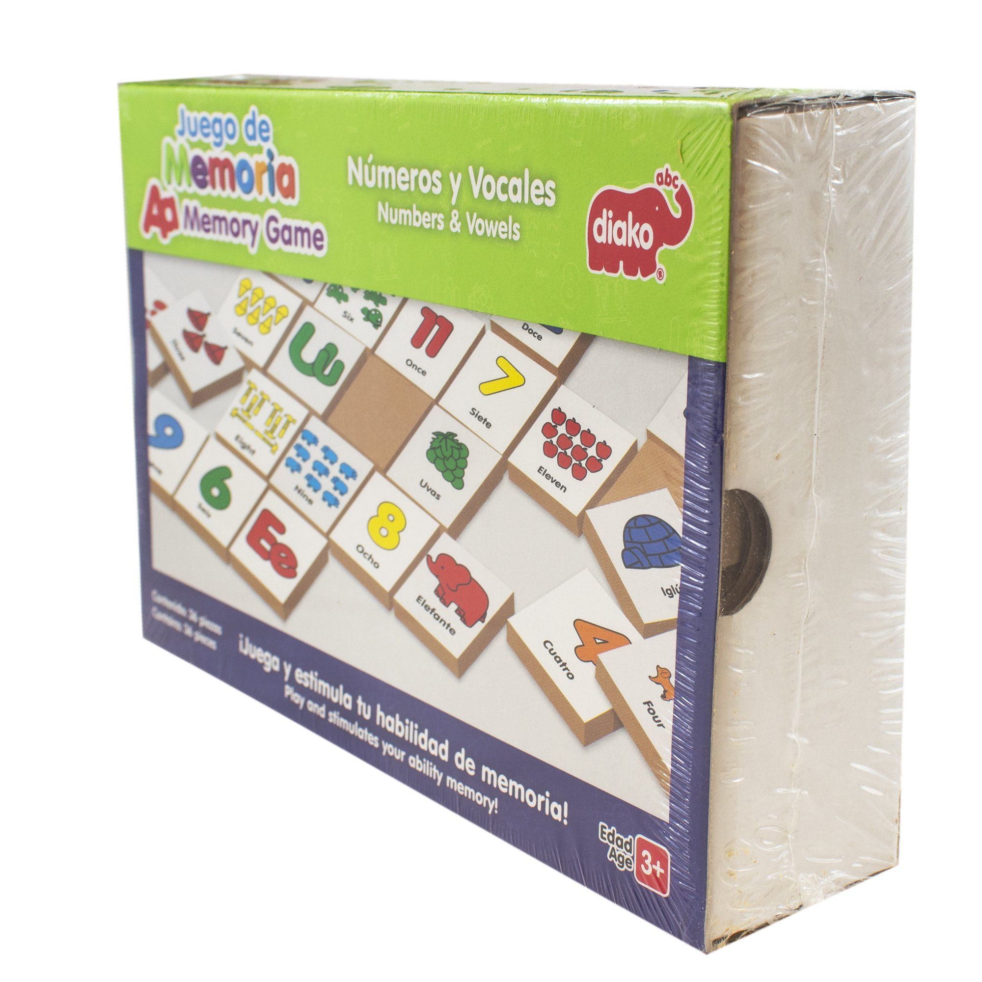 Juego De Memoria Números Y Vocales Mesa Diako Didáctico - MarchanteMX