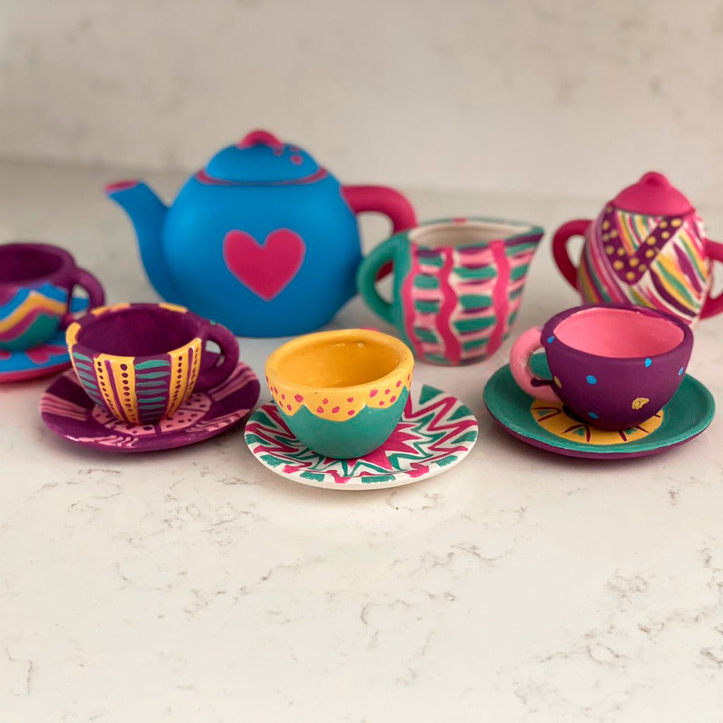 PINTA Y DECORA JUEGO DE TÉ