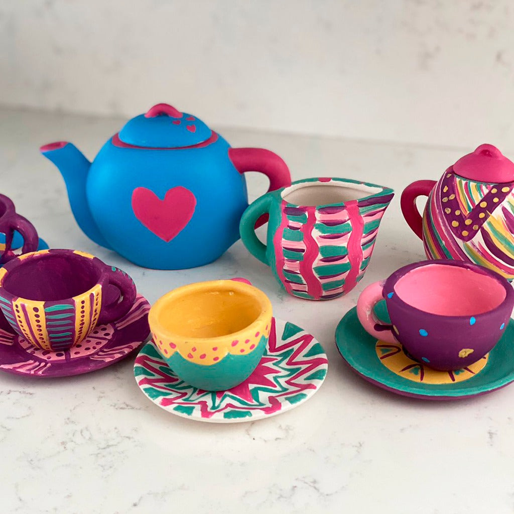 PINTA Y DECORA JUEGO DE TÉ