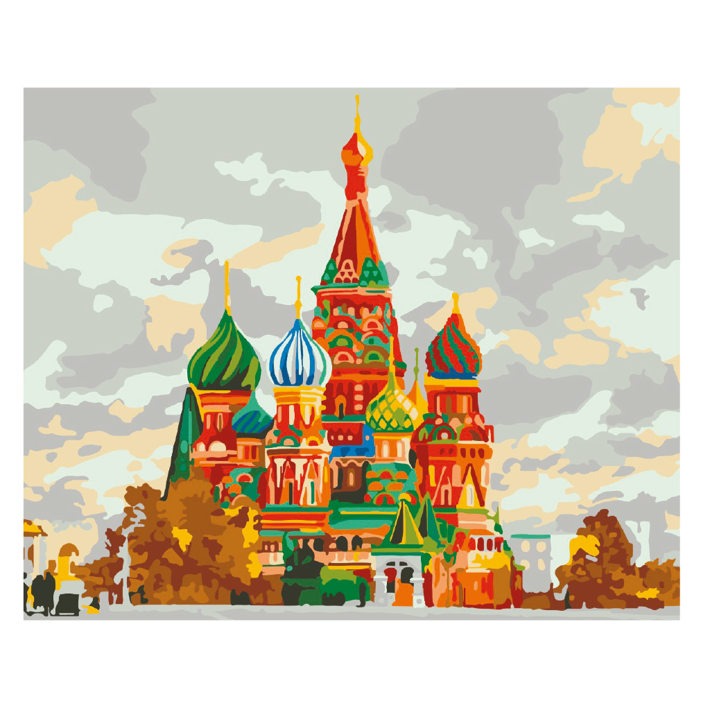 PINTA POR NUMERO 40X50 SAN BASILIO MOSCÚ