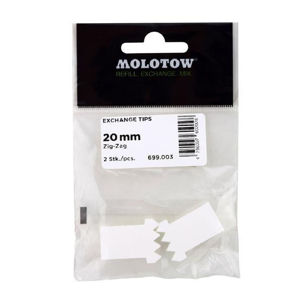 MOLOTOW - PUNTAS ZIGZAG INTERCAMBIABLES 20MM SERIE 400-600