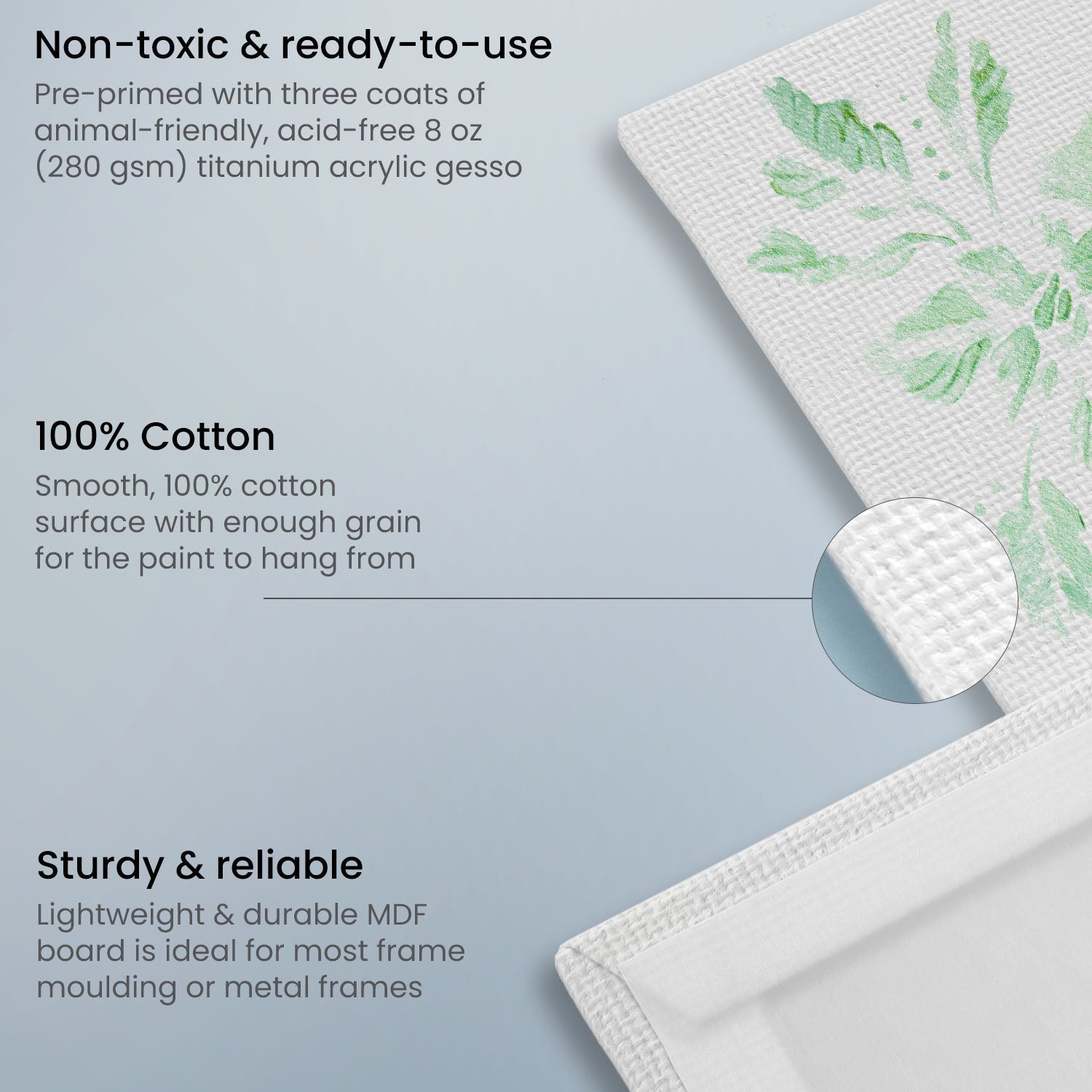 Lienzo Carton C Tela Canvas Pintura 12.7x17.8 Arteza Pack de 14