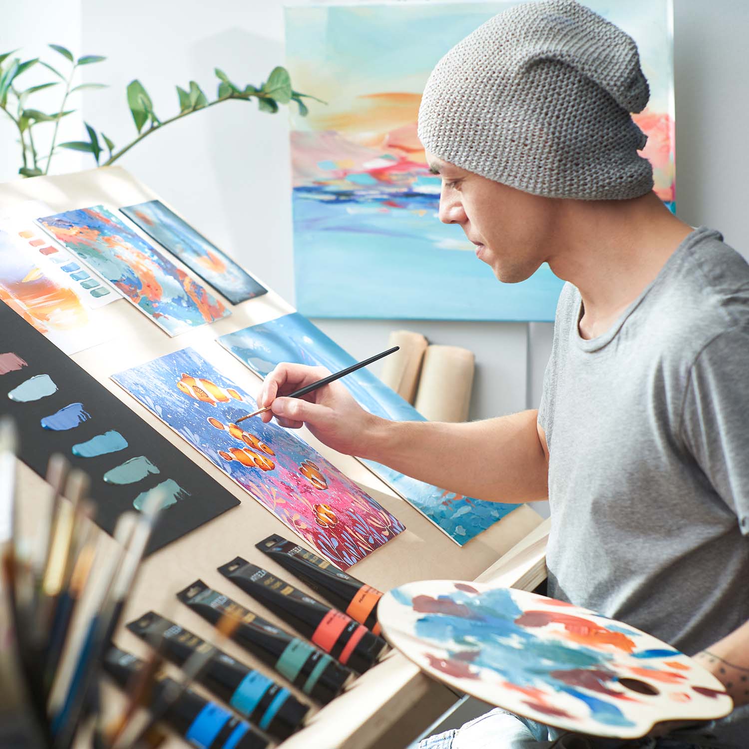 Lienzo Carton C Tela Canvas Pintura 12.7x17.8 Arteza Pack de 14