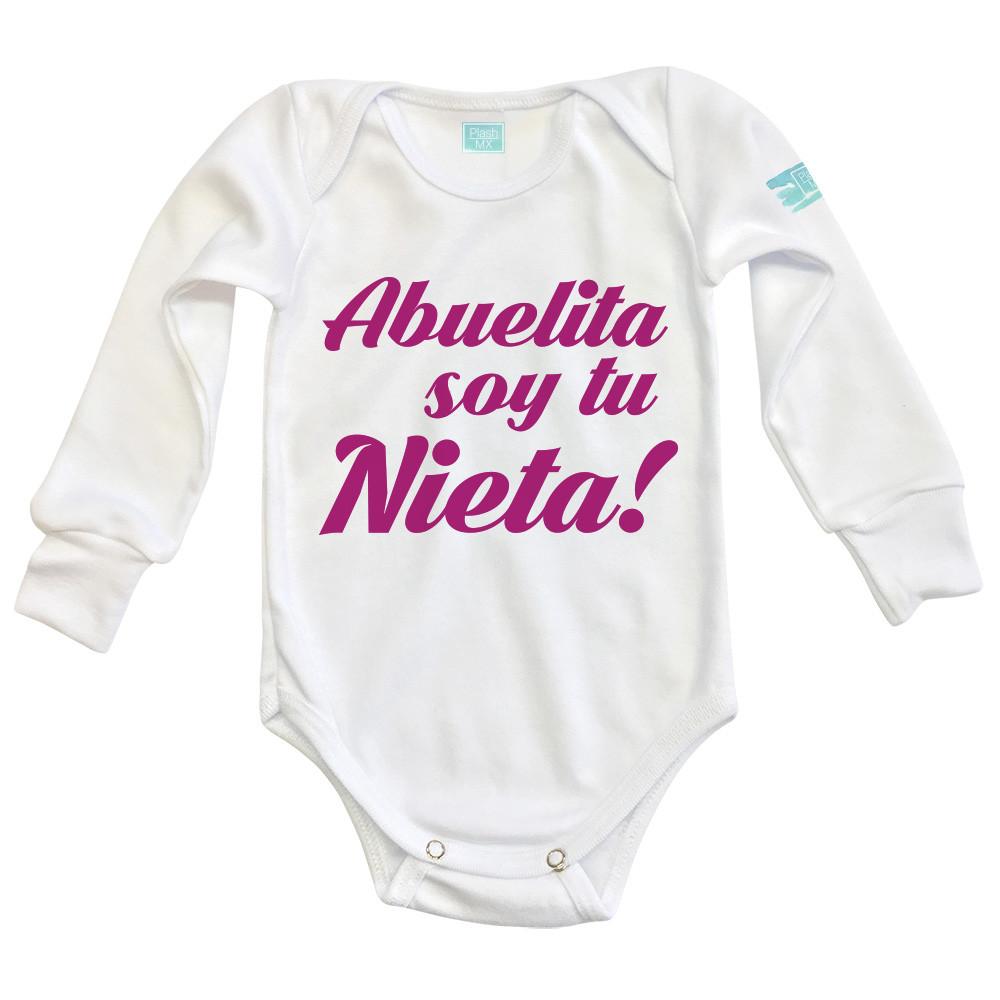 Body Bebé Abuelita soy tu Nieta Impresión ROSA - MarchanteMX