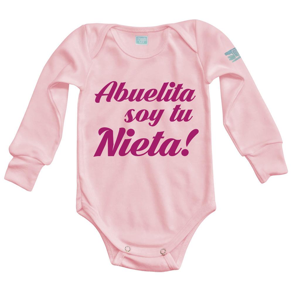 Body Bebé Abuelita soy tu Nieta Impresión ROSA - MarchanteMX