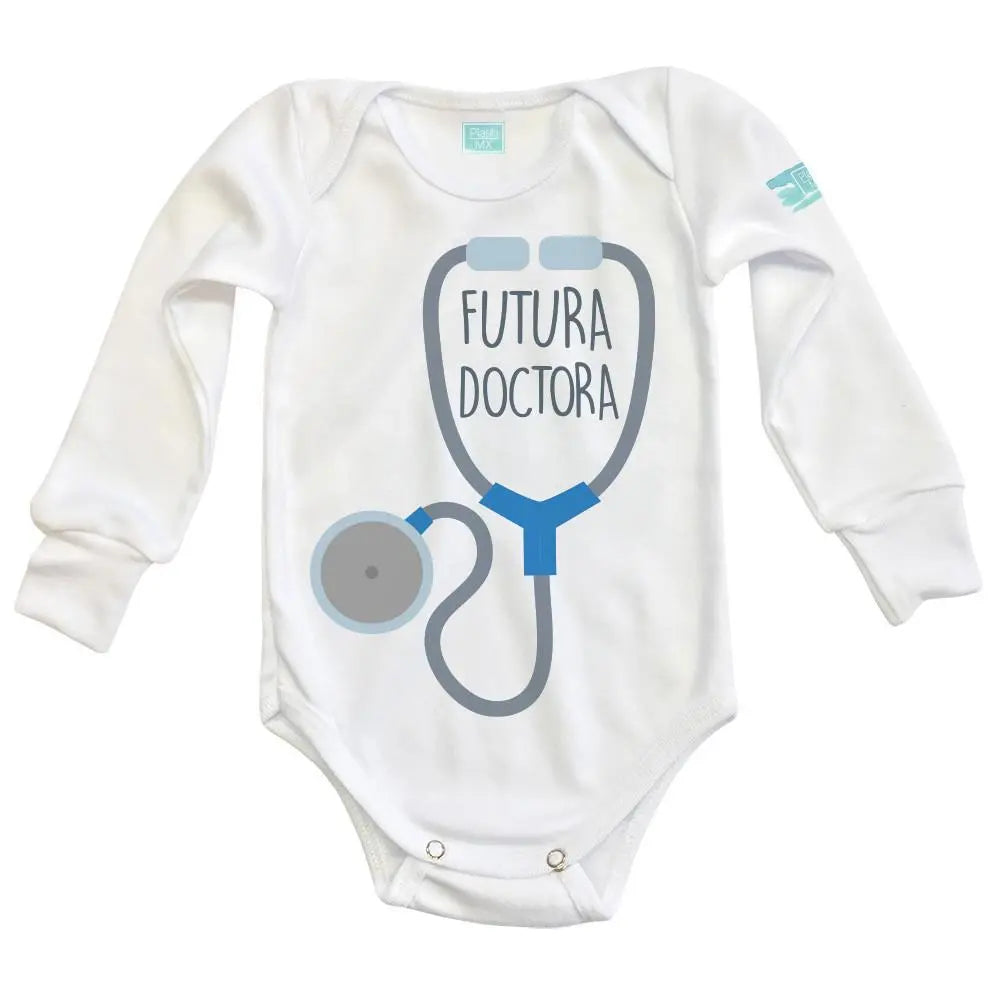 Body para Bebe Futura Doctora Manga Larga / Blanco / 24m - PLASH
