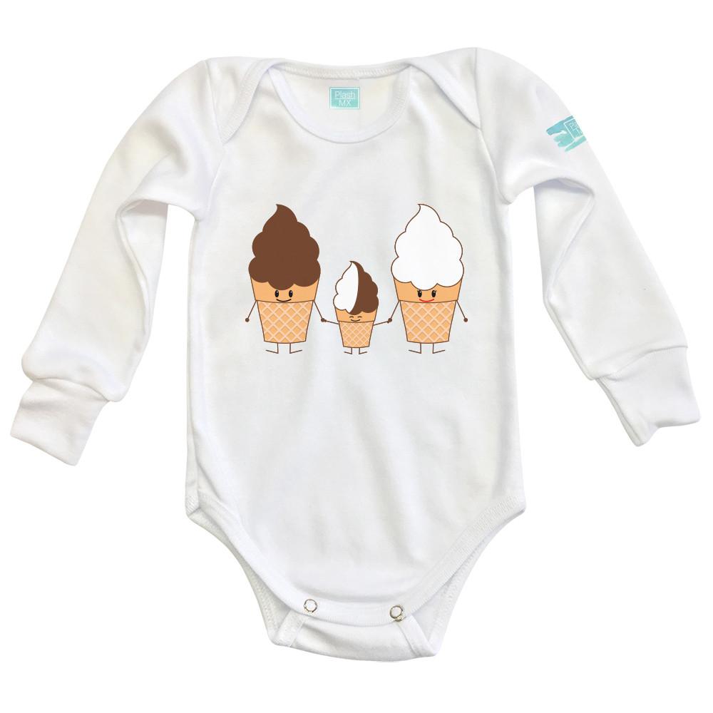 Body Bebé Familia Helados - MarchanteMX
