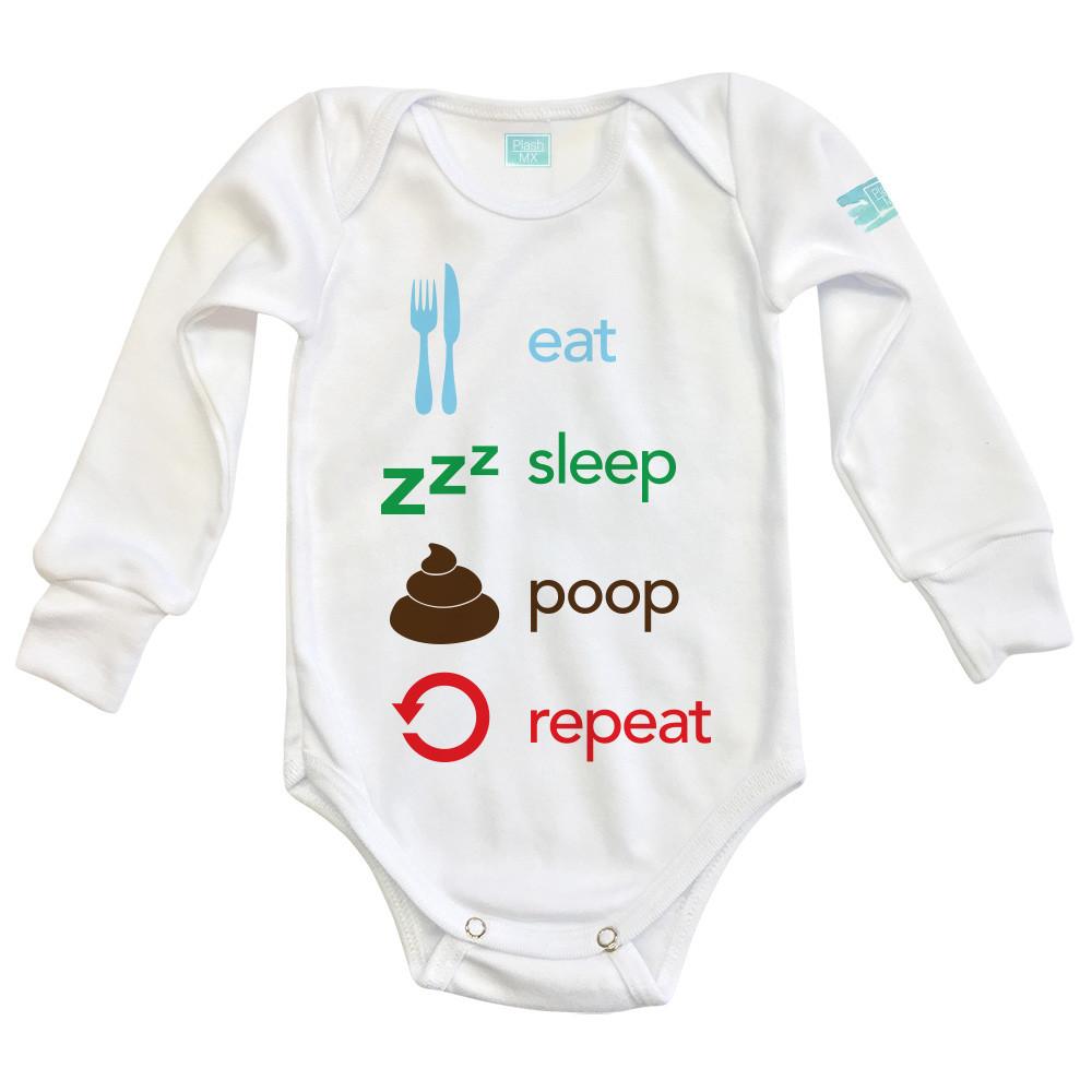 Body Bebé Eat, Sleep, Poop, Repeat - MarchanteMX