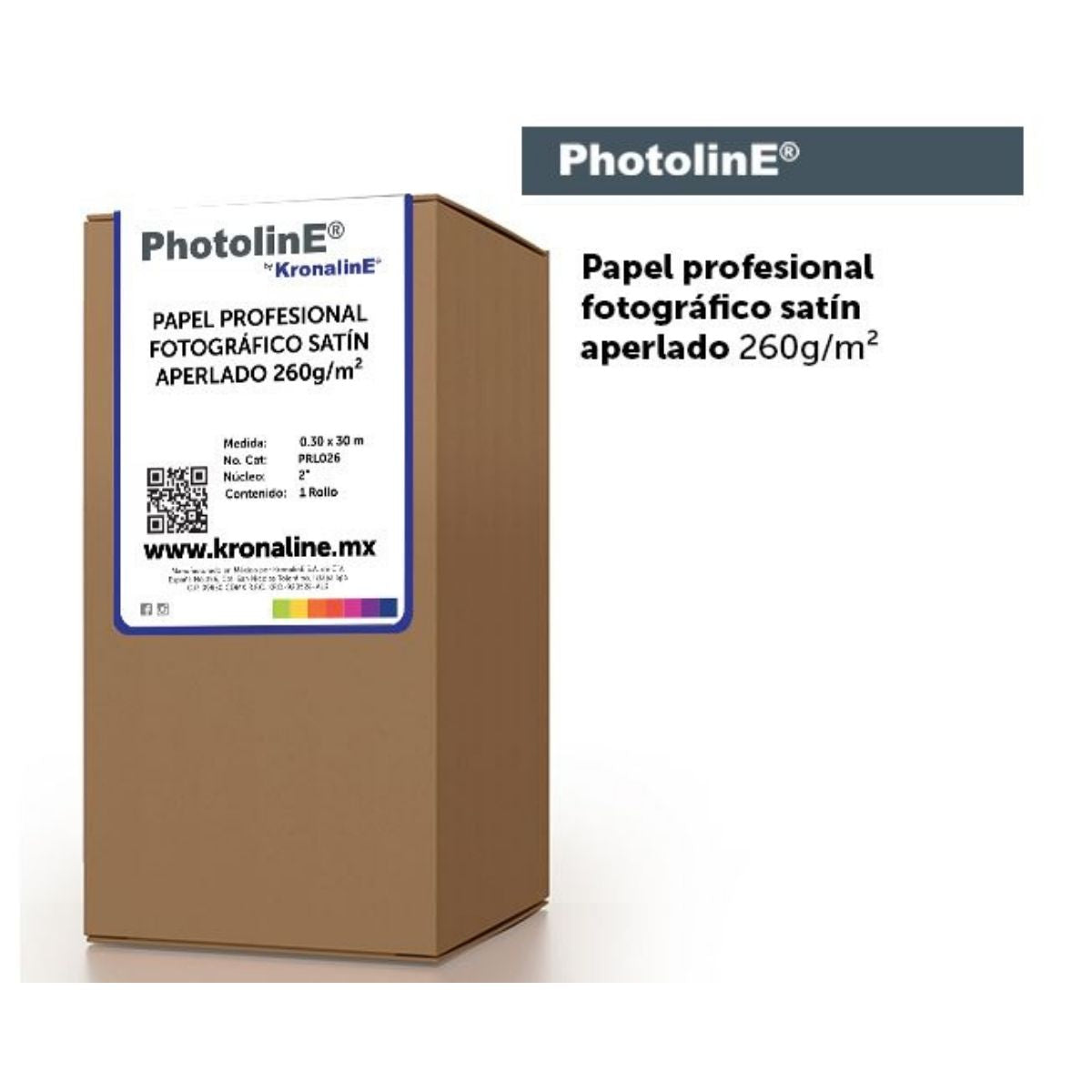 Papel Kronaline Aperlado Profesional Fotografía 260g .43x30m PRL027 - MarchanteMX