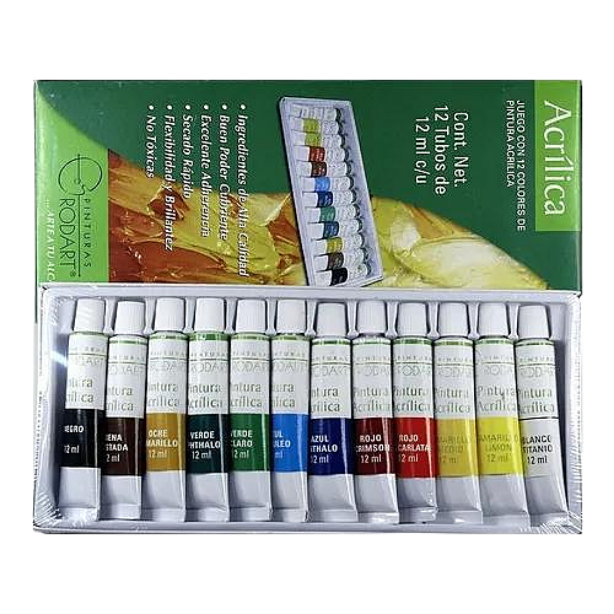 Pinturas Acrílicas En Tubo De 12ml - MarchanteMX