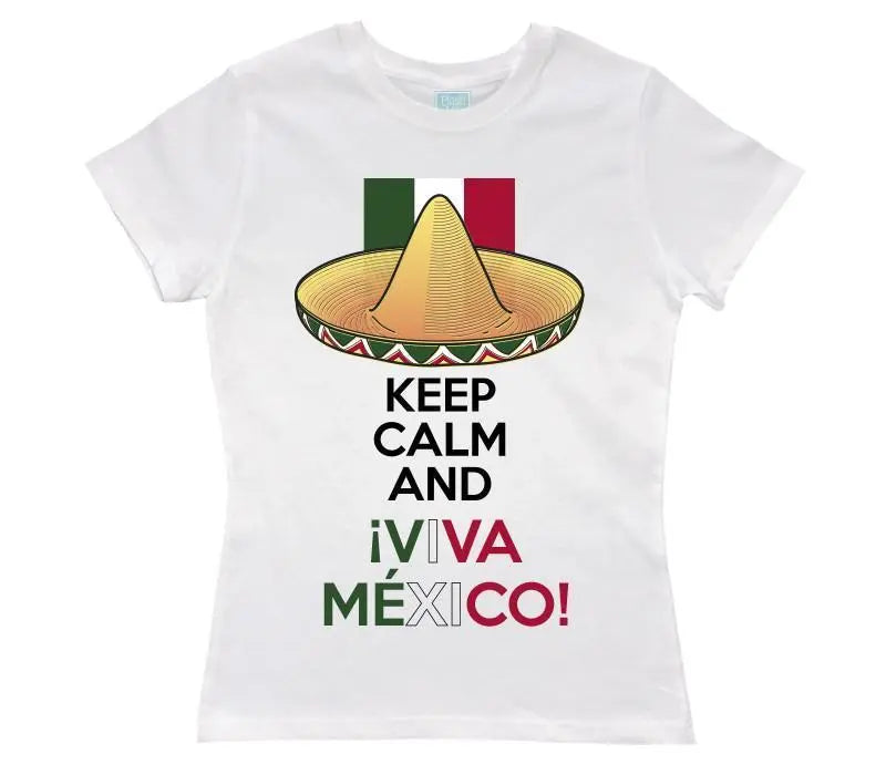 Playera Viva México Blanco / EEG / Dama - Coveme - vista lateral