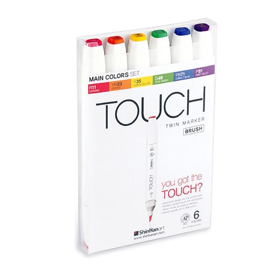 TOUCH - Set básicos con 6 marcadores brush no. 613