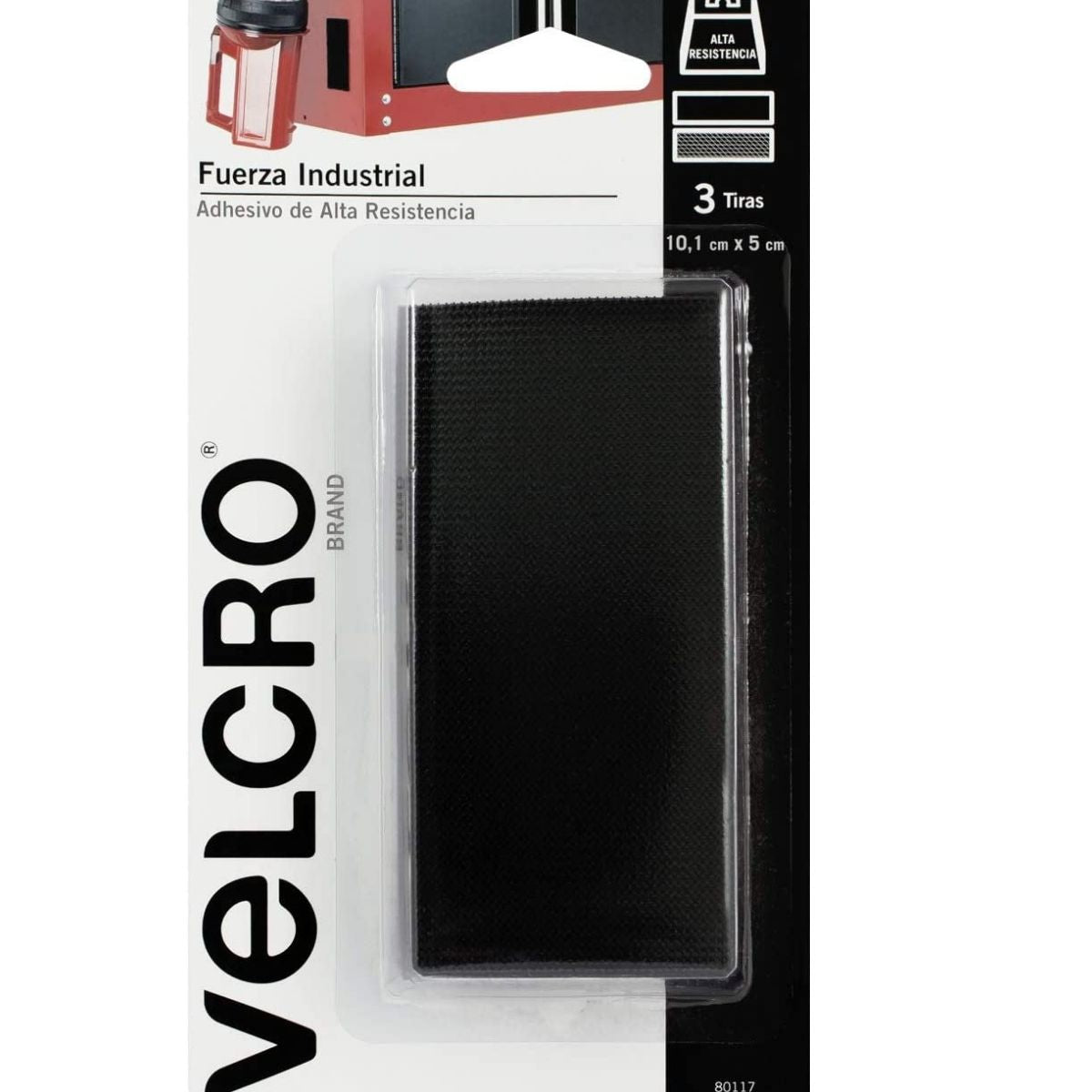  VELCRO Brand Tiras de cinta adhesiva con adhesivo, 10 unidades, Negro 3 1/2 x 3/4 pulgadas