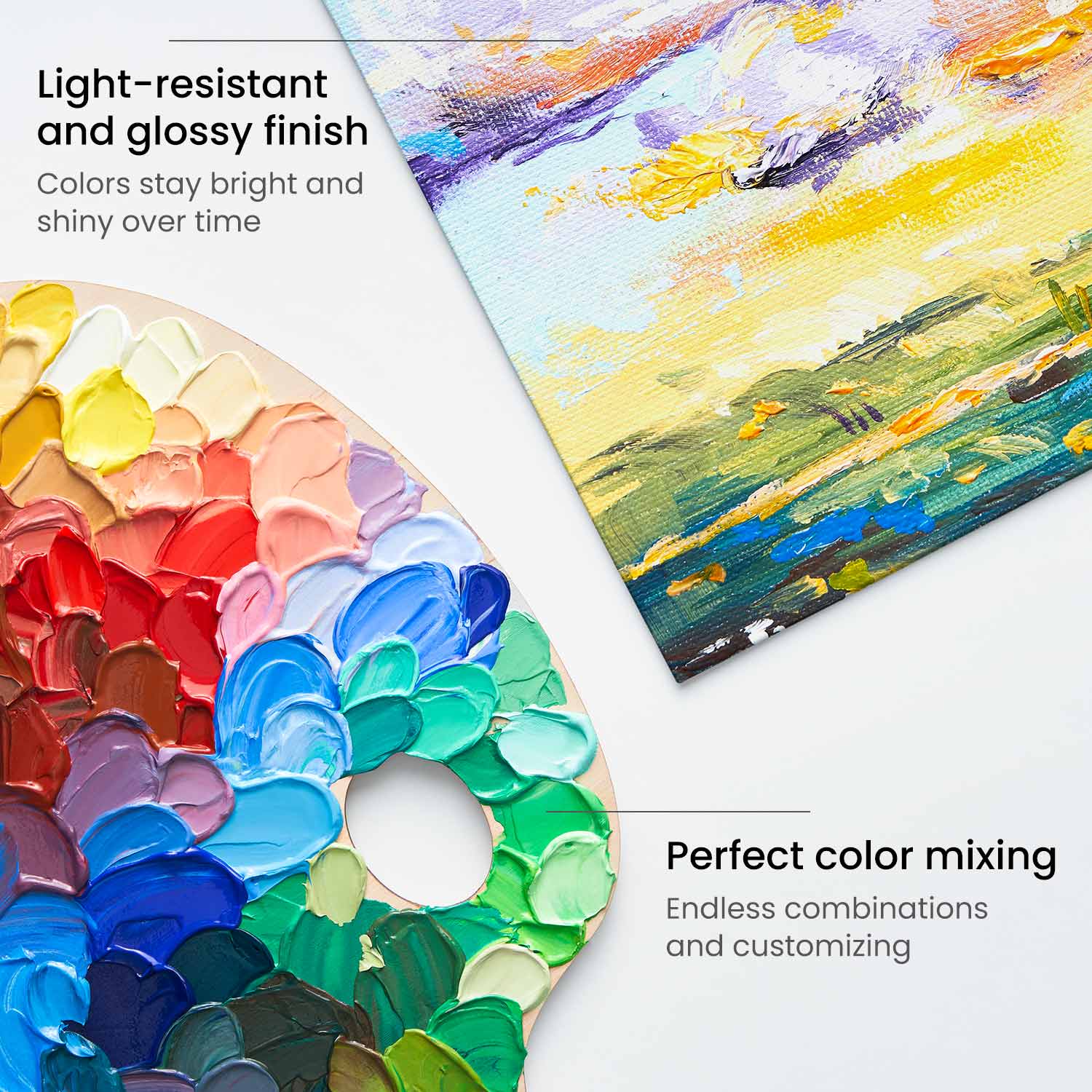 Set 12 Pinturas Acrilica Profesionales Arte Tubo 22ml Arteza