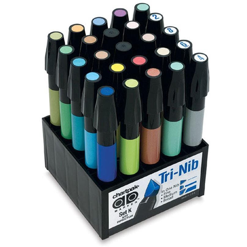 CHARTPAK - Set de marcadores K con 25 piezas