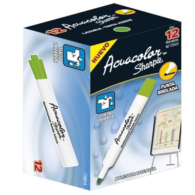 Marcador Sharpie Acuacolor verde claro 12 piezas M13500119128 - MarchanteMX